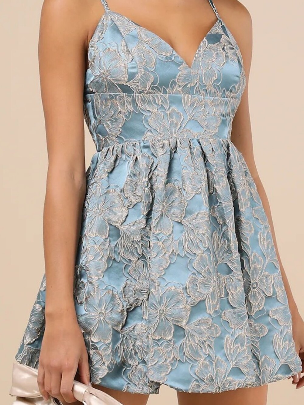 LULUS MINI DREAM LIKE AURA SLATE MINI DRESS